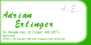 adrian erlinger business card